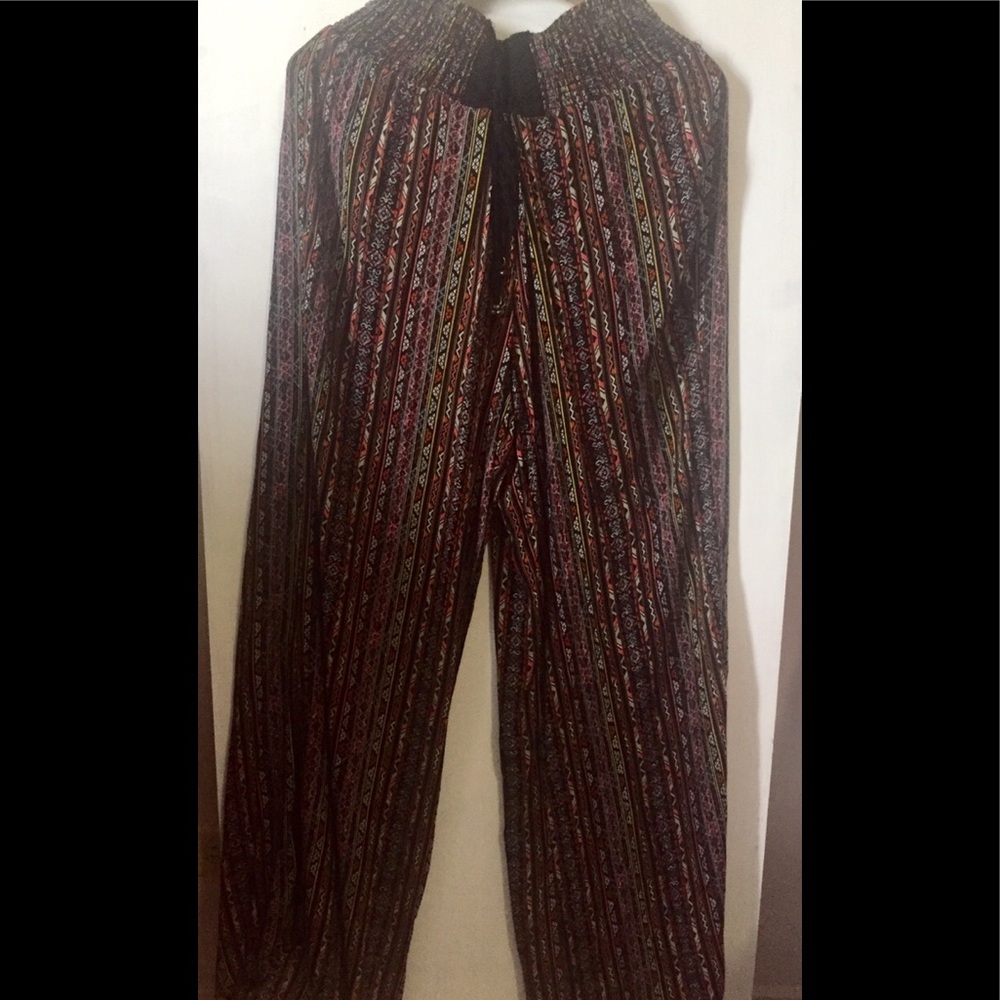 wide pants garterized for spring